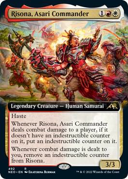 Risona, Asari Commander (Extended Art) (492) [Kamigawa: Neon Dynasty] [Extended Art]