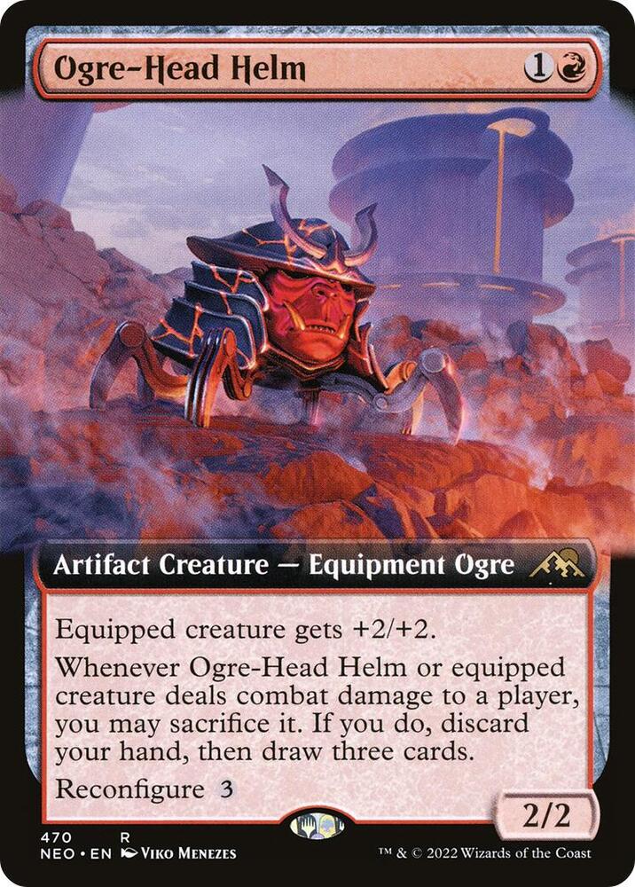 Ogre-Head Helm (Extended Art) (470) [Kamigawa: Neon Dynasty] [Extended Art]