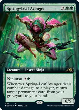 Spring-Leaf Avenger (Extended Art) (481) [Kamigawa: Neon Dynasty] [Extended Art]