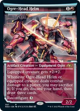 Ogre-Head Helm (Showcase) (387) [Kamigawa: Neon Dynasty] [Showcase]