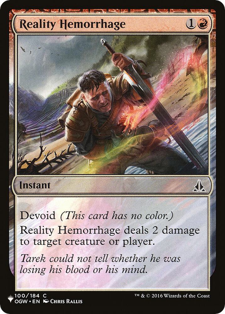 Reality Hemorrhage (100/184) [The List]