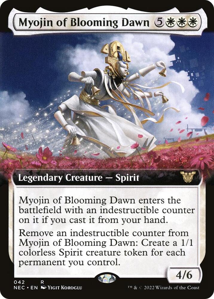 Myojin of Blooming Dawn (Extended Art) (42) [Neon Dynasty Commander] [Extended Art]