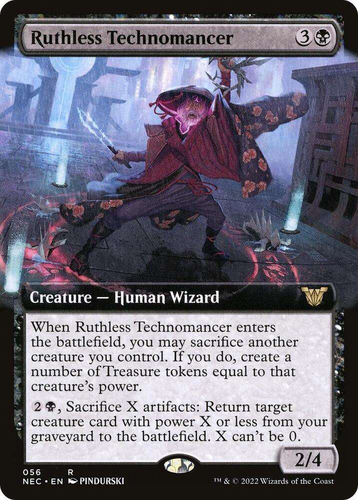 Ruthless Technomancer (Extended Art) (56) [Neon Dynasty Commander] [Extended Art]