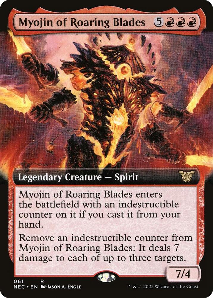 Myojin of Roaring Blades (Extended Art) (61) [Neon Dynasty Commander] [Extended Art]