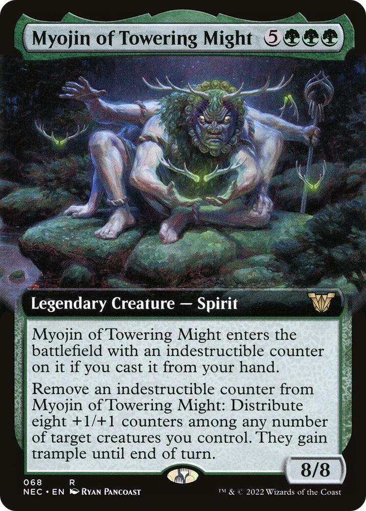 Myojin of Towering Might (Extended Art) (68) [Neon Dynasty Commander] [Extended Art]