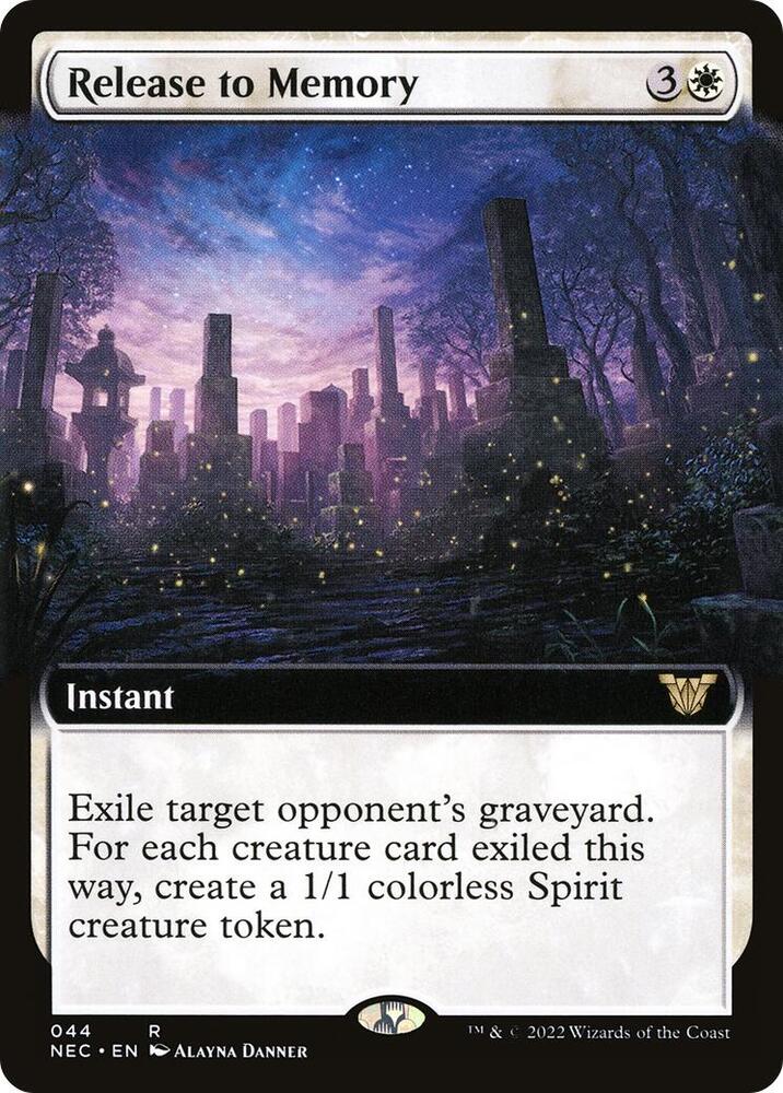 Release to Memory (Extended Art) (44) [Neon Dynasty Commander] [Extended Art]