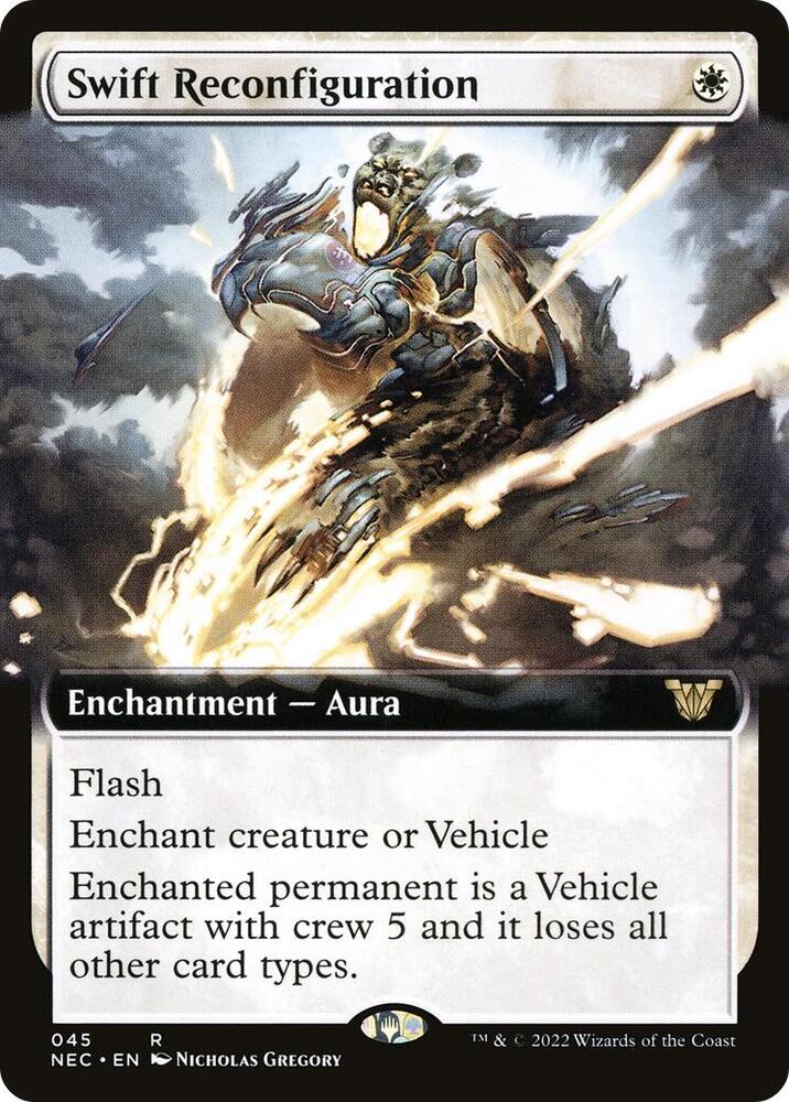 Swift Reconfiguration (Extended Art) (45) [Neon Dynasty Commander] [Extended Art]