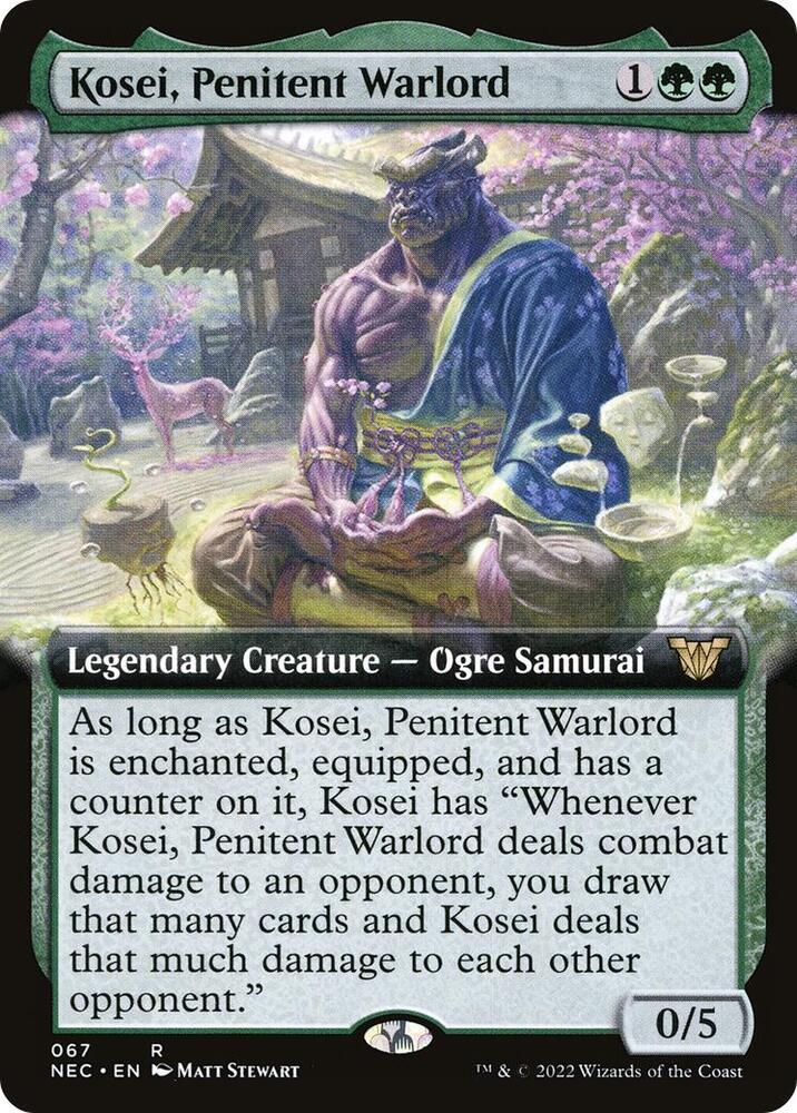 Kosei, Penitent Warlord (Extended Art) (67) [Neon Dynasty Commander] [Extended Art]