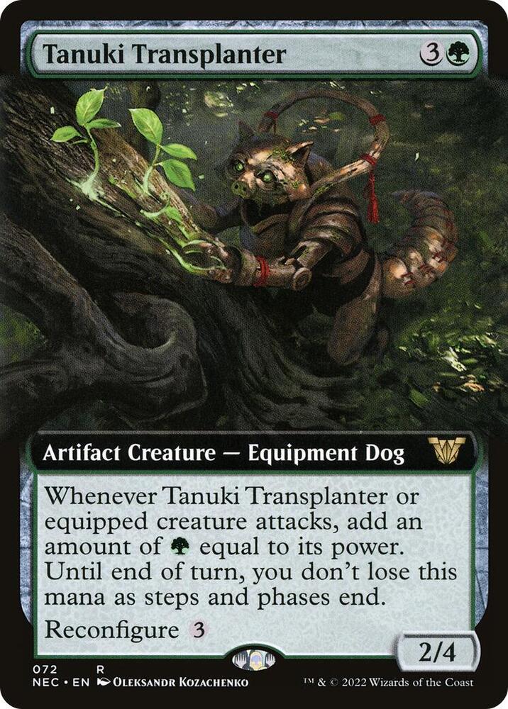 Tanuki Transplanter (Extended Art) (72) [Neon Dynasty Commander] [Extended Art]