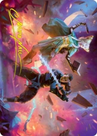 Explosive Entry Art Card (Gold-Stamped Signature) (13) [Kamigawa: Neon Dynasty Art Series]