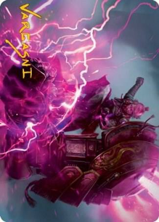 Voltage Surge Art Card (Gold-Stamped Signature) (15) [Kamigawa: Neon Dynasty Art Series]