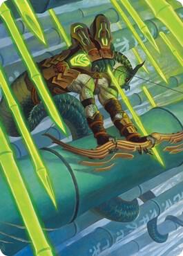 Bamboo Grove Archer Art Card (20) [Kamigawa: Neon Dynasty Art Series]