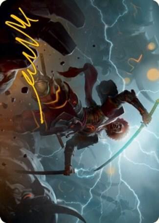 Raiyuu, Storm's Edge Art Card (Gold-Stamped Signature) (31) [Kamigawa: Neon Dynasty Art Series]