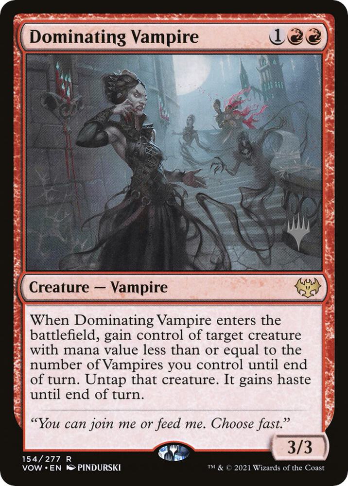 Dominating Vampire (154) [Kamigawa: Neon Dynasty Promos]