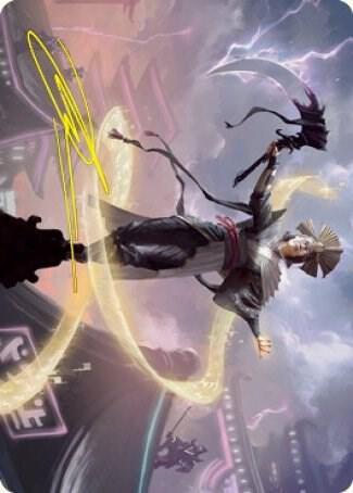 Naomi, Pillar of Order Art Card (Gold-Stamped Signature) (35) [Kamigawa: Neon Dynasty Art Series]