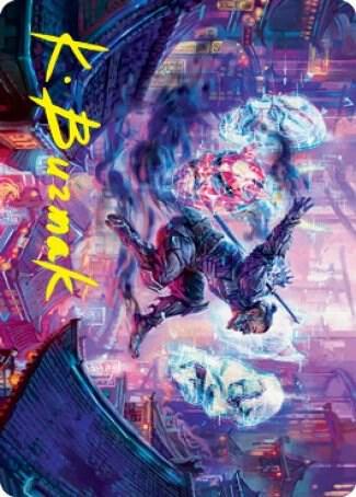 Thousand-Faced Shadow Art Card (Gold-Stamped Signature) (37) [Kamigawa: Neon Dynasty Art Series]