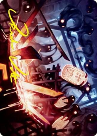 Smoke Spirits' Aid Art Card (Gold-Stamped Signature) (41) [Kamigawa: Neon Dynasty Art Series]