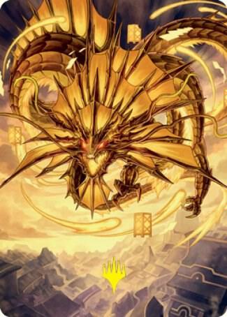 Ao, the Dawn Sky Art Card (46/81) (Gold-Stamped Signature) [Kamigawa: Neon Dynasty Art Series]
