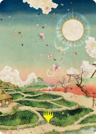 Plains (293) Art Card (79/81) (Gold-Stamped Signature) [Kamigawa: Neon Dynasty Art Series]