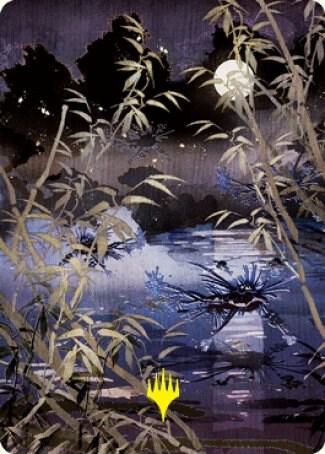 Swamp (297) Art Card (Gold-Stamped Signature) (81) [Kamigawa: Neon Dynasty Art Series]