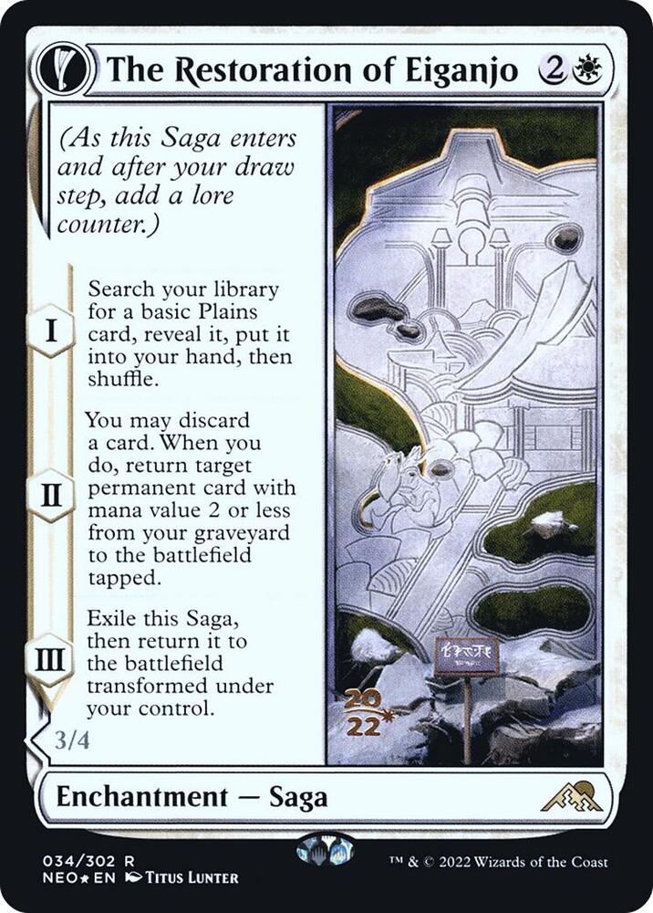 The Restoration of Eiganjo (34) [Prerelease Cards]