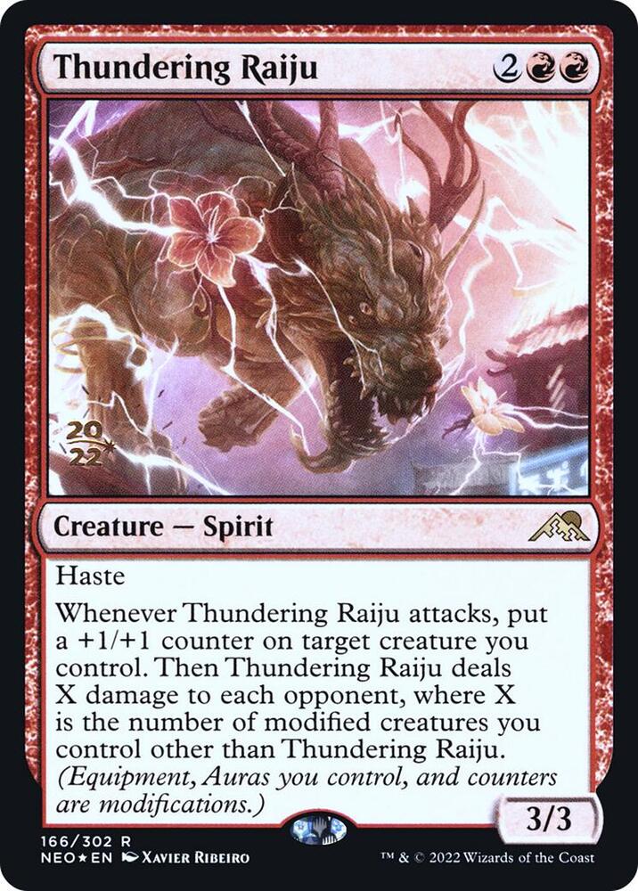 Thundering Raiju (166) [Prerelease Cards]