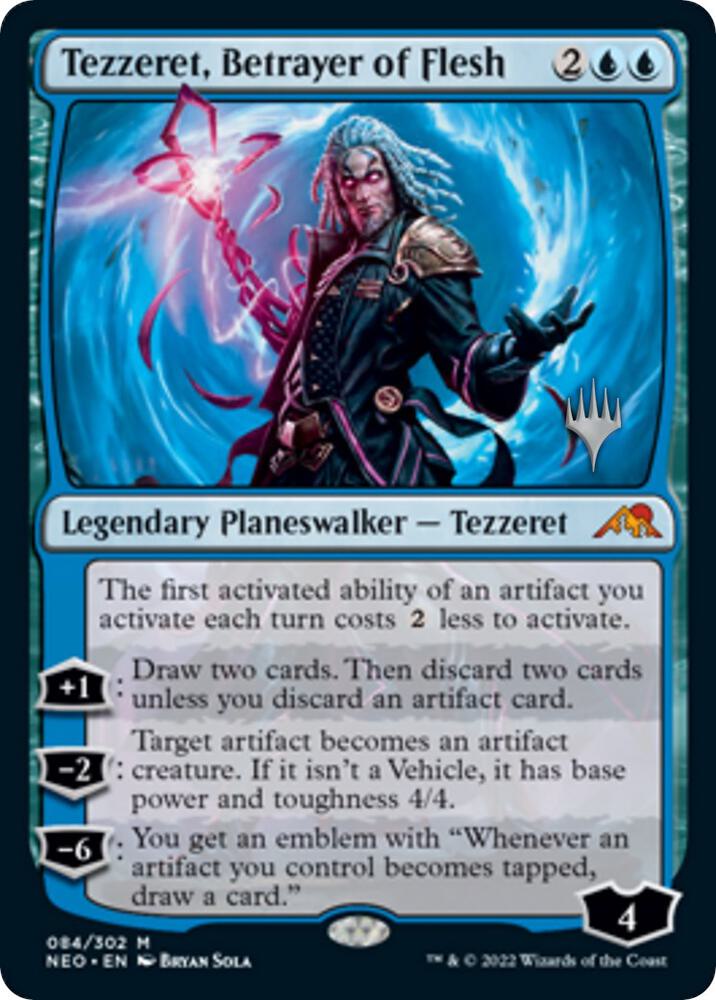Tezzeret, Betrayer of Flesh (84) [Kamigawa: Neon Dynasty Promos]