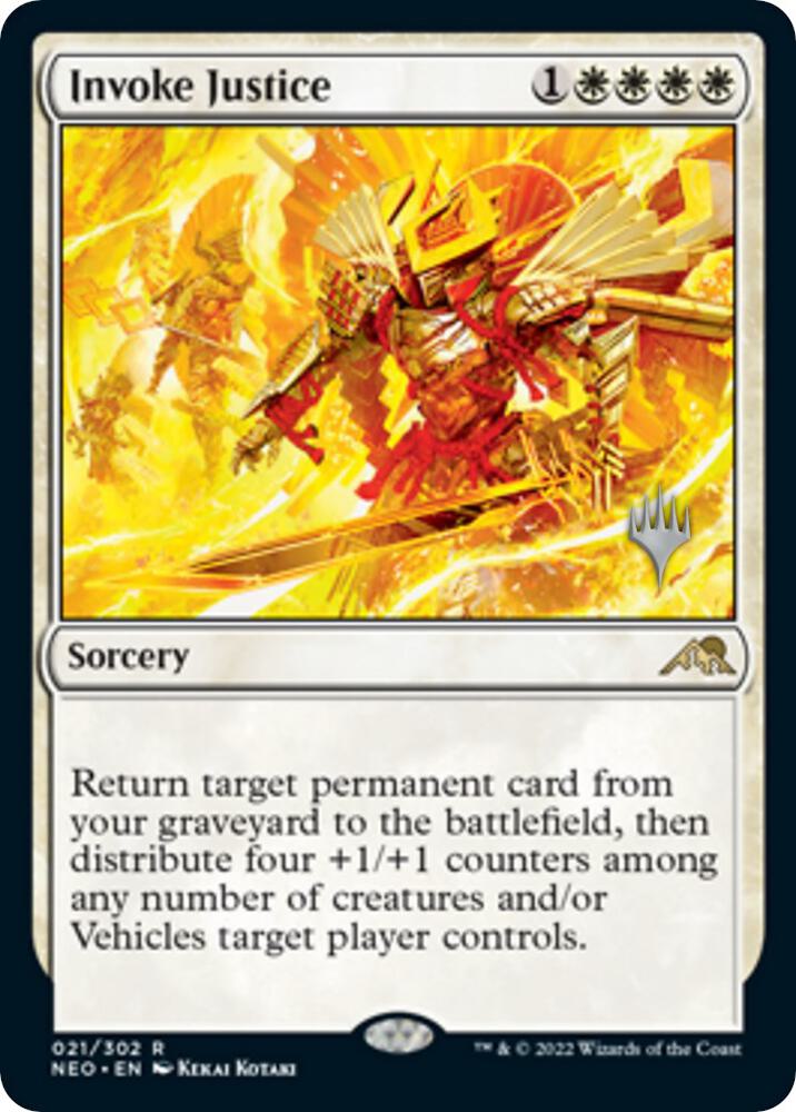 Invoke Justice (21) [Kamigawa: Neon Dynasty Promos]