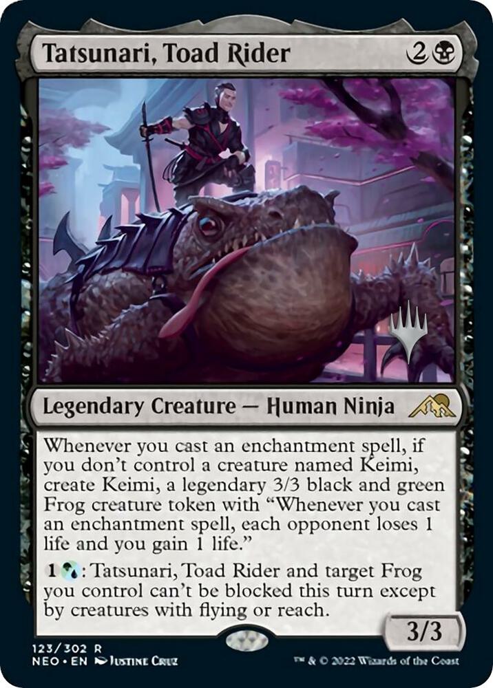 Tatsunari, Toad Rider (123) [Kamigawa: Neon Dynasty Promos]