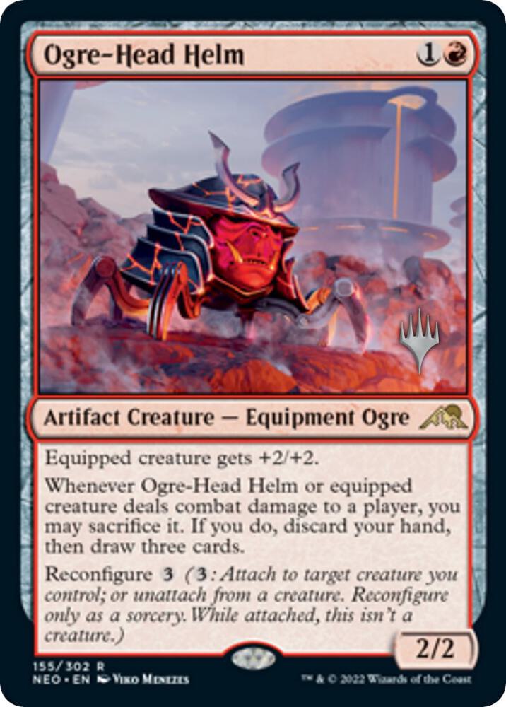 Ogre-Head Helm (155) [Kamigawa: Neon Dynasty Promos]