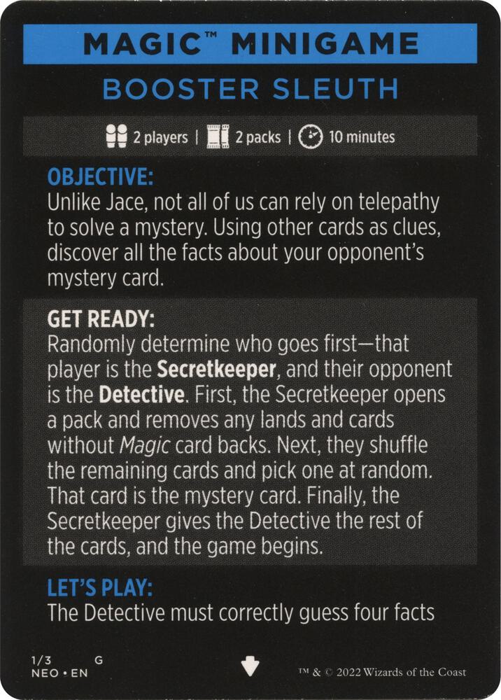 Magic Minigame: Booster Sleuth (1) [Kamigawa: Neon Dynasty]