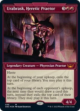 Urabrask, Heretic Praetor (Showcase) (Foil Etched) (446) [Streets of New Capenna] [Showcase]