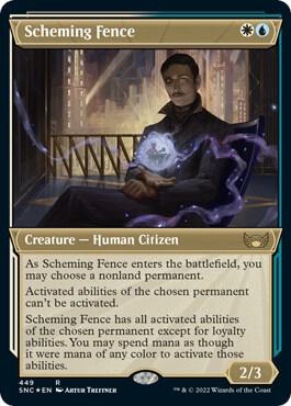 Scheming Fence (Showcase) (Foil Etched) (449) [Streets of New Capenna] [Showcase]