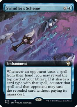 Swindler's Scheme (Extended Art) (96) [New Capenna Commander] [Extended Art]