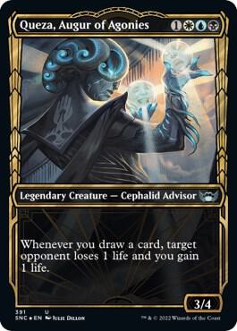 Queza, Augur of Agonies (Gilded Foil) (391) [Streets of New Capenna] [Showcase]