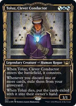 Toluz, Clever Conductor (Gilded Foil) (401) [Streets of New Capenna] [Showcase]