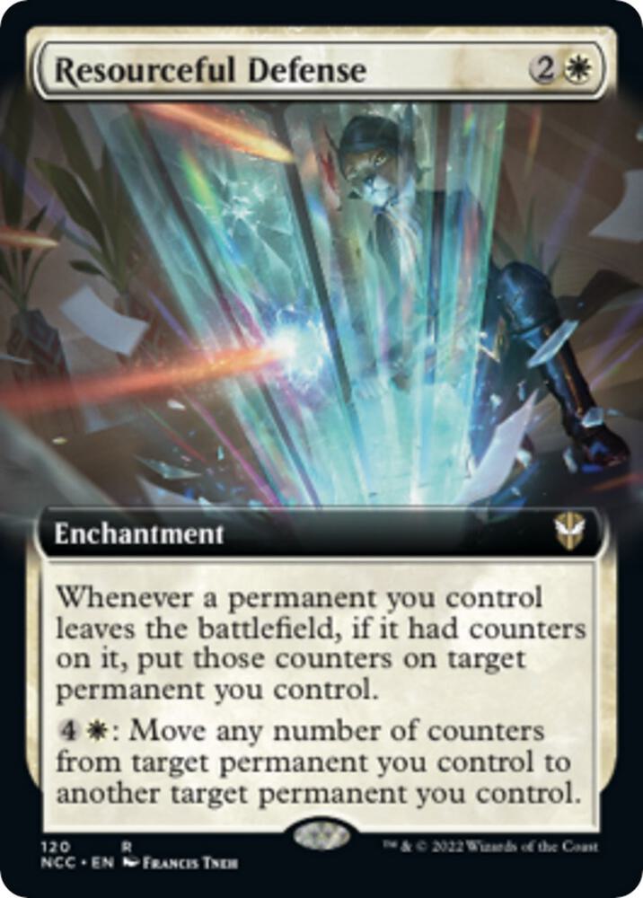 Resourceful Defense (Extended Art) (120) [New Capenna Commander] [Extended Art]