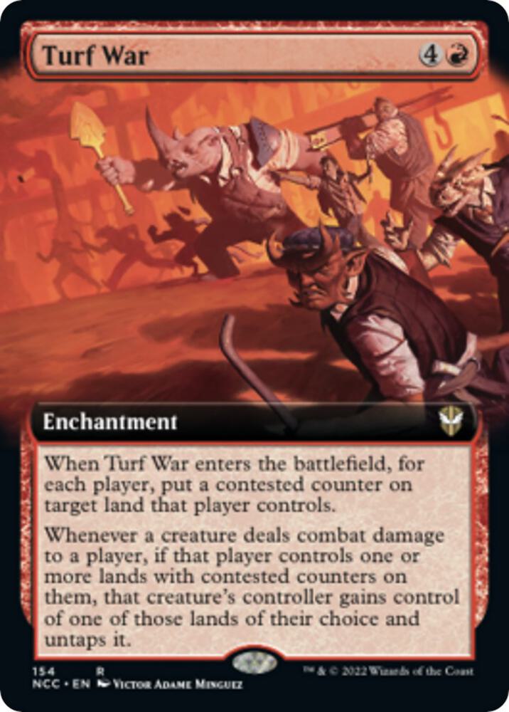 Turf War (Extended Art) (154) [New Capenna Commander] [Extended Art]