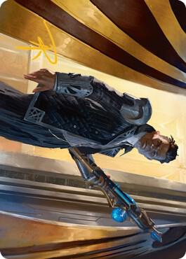 Backup Agent Art Card (Gold-Stamped Signature) (1) [Streets of New Capenna Art Series]