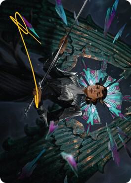 Sanctuary Warden Art Card (Gold-Stamped Signature) (8) [Streets of New Capenna Art Series]