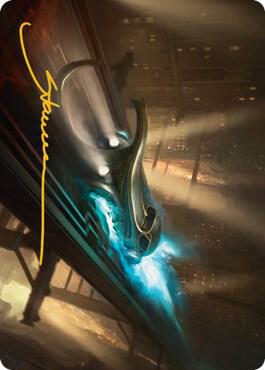 Run Out of Town Art Card (Gold-Stamped Signature) (13) [Streets of New Capenna Art Series]