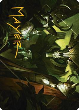 Meeting of the Five Art Card (Gold-Stamped Signature) (30) [Streets of New Capenna Art Series]