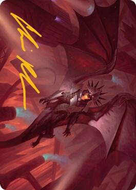 Ziatora, the Incinerator Art Card (Gold-Stamped Signature) (33) [Streets of New Capenna Art Series]