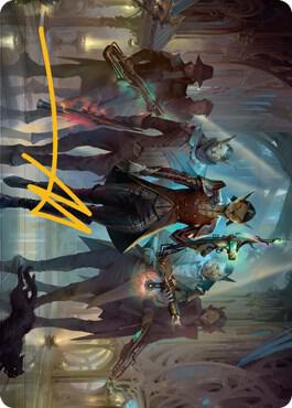 Family's Favor Art Card (Gold-Stamped Signature) (61) [Streets of New Capenna Art Series]