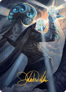 Queza, Augur of Agonies Art Card (Gold-Stamped Signature) (75) [Streets of New Capenna Art Series]
