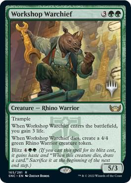 Workshop Warchief (165) [Streets of New Capenna Promos]