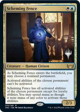 Scheming Fence (219) [Streets of New Capenna Promos]