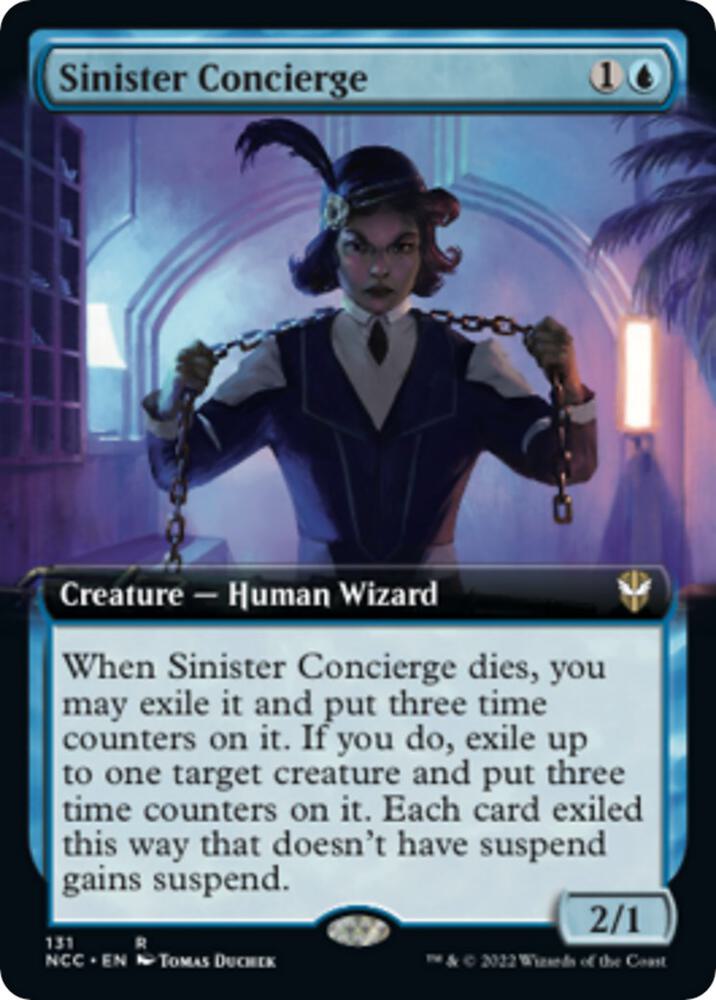 Sinister Concierge (Extended Art) (131) [New Capenna Commander] [Extended Art]