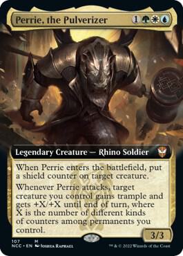 Perrie, the Pulverizer (Extended Art) (107) [New Capenna Commander] [Extended Art]