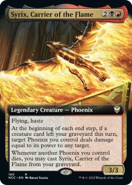 Syrix, Carrier of the Flame (Extended Art) (180) [New Capenna Commander] [Extended Art]